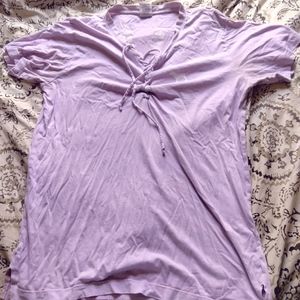 ⚡PINK VS Lavender Laced Short sleeve Tee